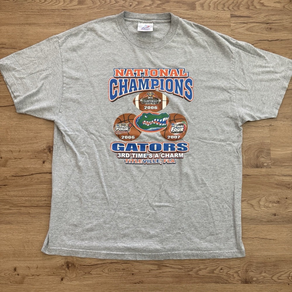 Florida Gators T-Shirt 2006/2007 National Champions Men's Size 2XL Y2K